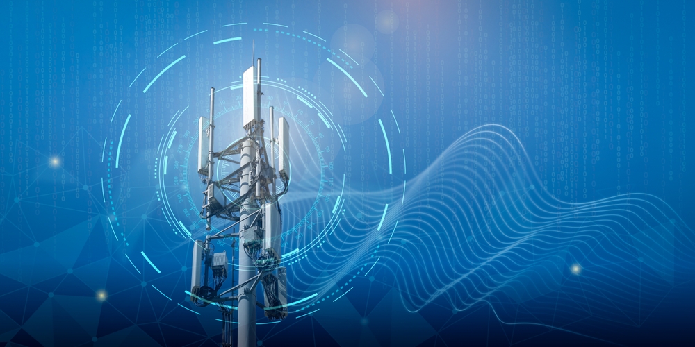 telecommunication,tower,with,4g,,5g,transmitters.,cellular,base,station,with